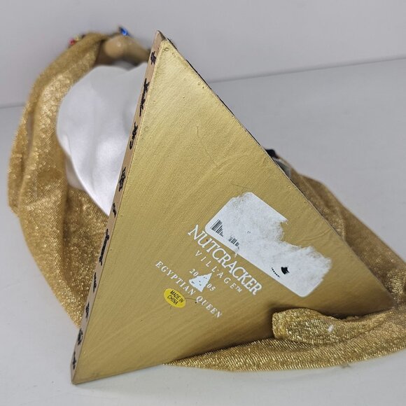 Egyptian Queen Nutcracker Figurine 2005 Nutcracker Village 14" W/ Cat - Picture 7 of 8